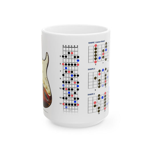 Guitar Mug with Blues Scale