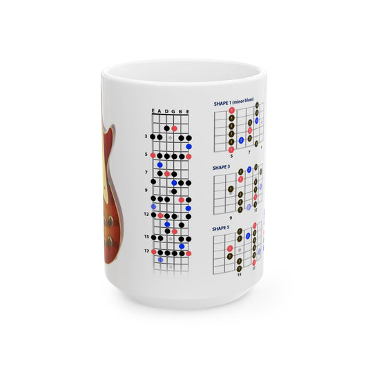 Guitar Mug with Blues Scale