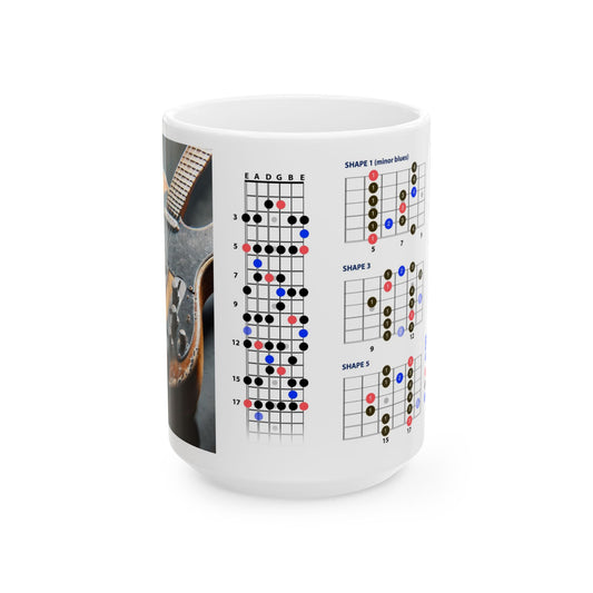 Guitar Mug with Blues Scale