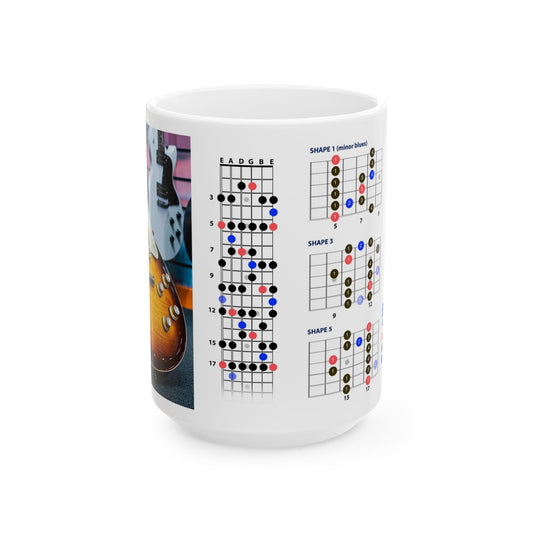 Guitar Mug with Blues Scale