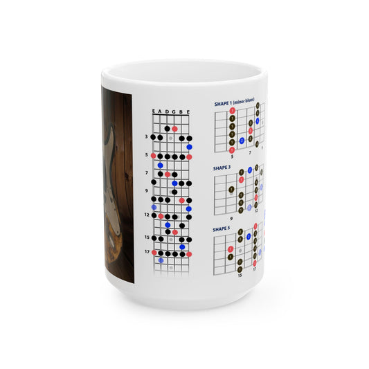 Guitar Mug with Blues Scale