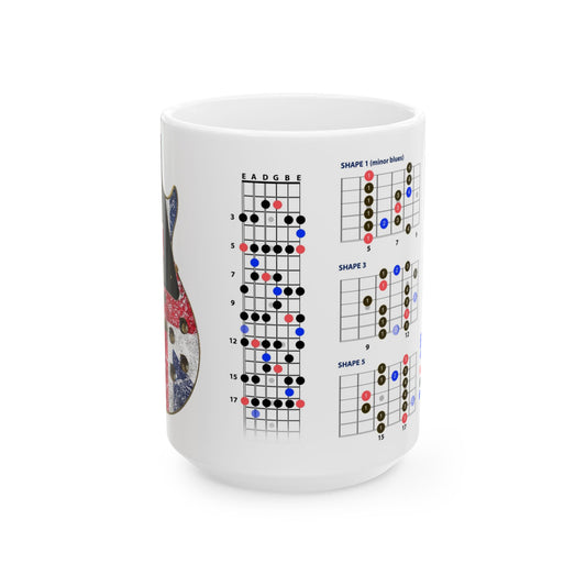 Guitar Mug with Blues Scale