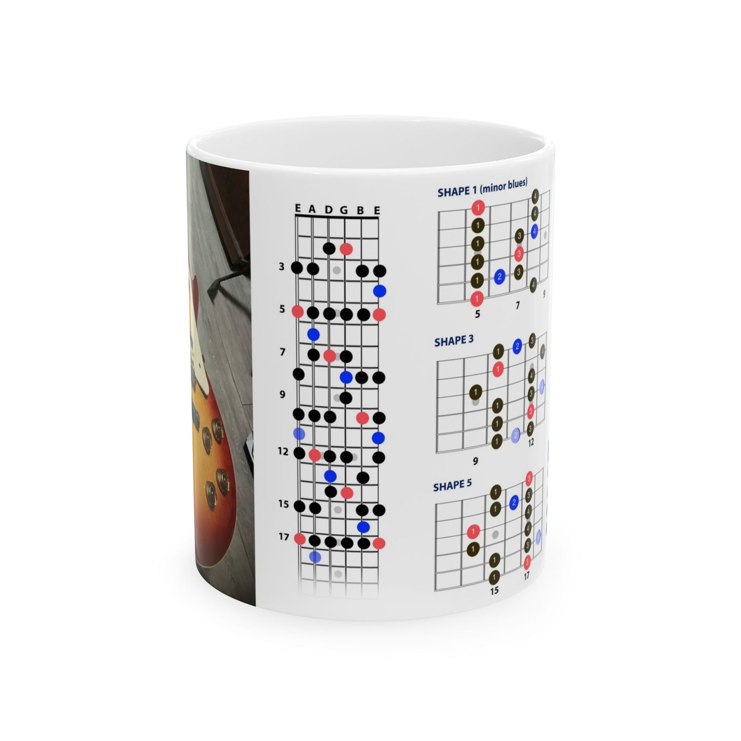 Guitar Mug with Blues Scale