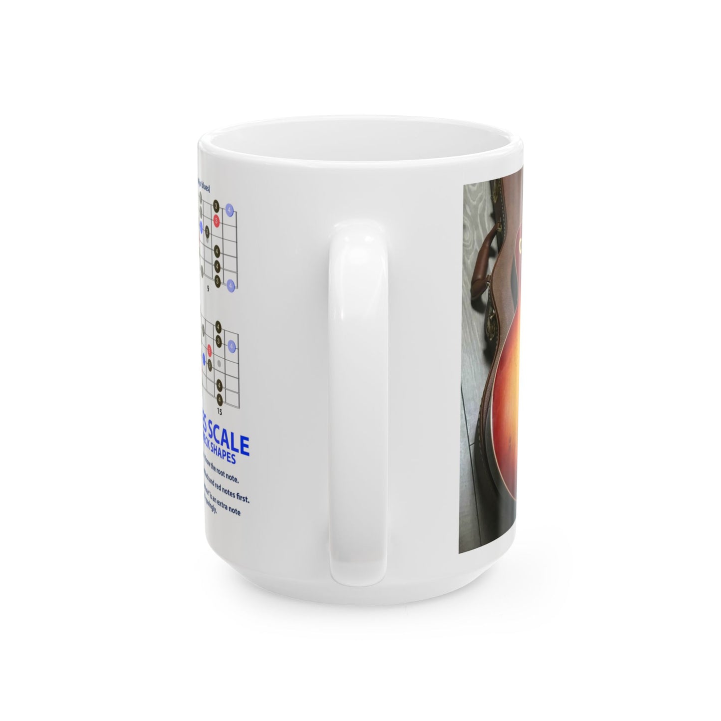 Guitar Mug with Blues Scale