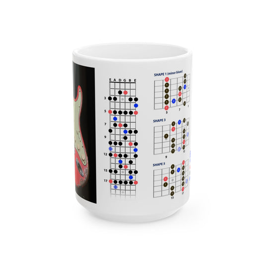 Guitar Mug with Blues Scale