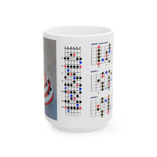Guitar Mug with Blues Scale
