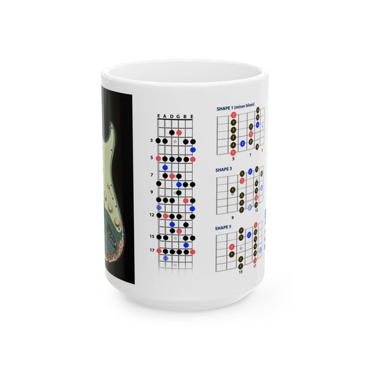 Guitar Mug with Blues Scale