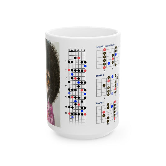 Guitar Mug with Blues Scale