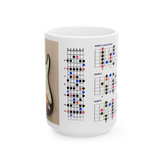 Guitar Mug with Blues Scale