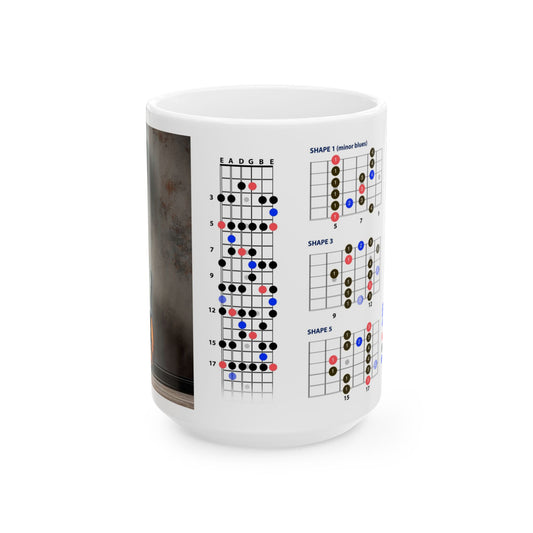 Guitar Mug with Blues Scale