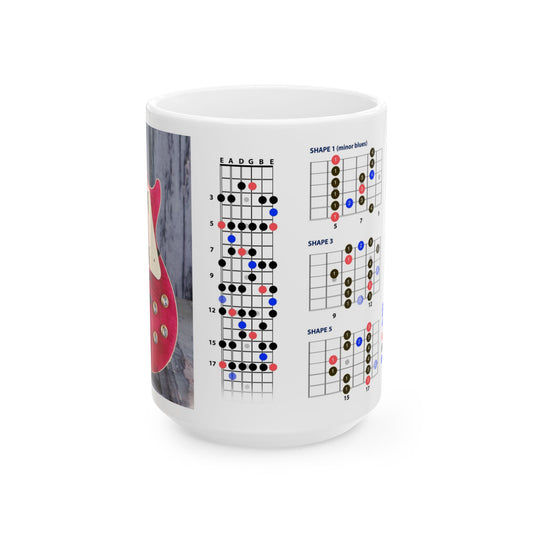 Guitar Mug with Blues Scale