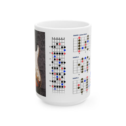Guitar Mug with Blues Scale