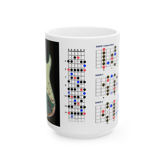 Guitar Mug with Blues Scale
