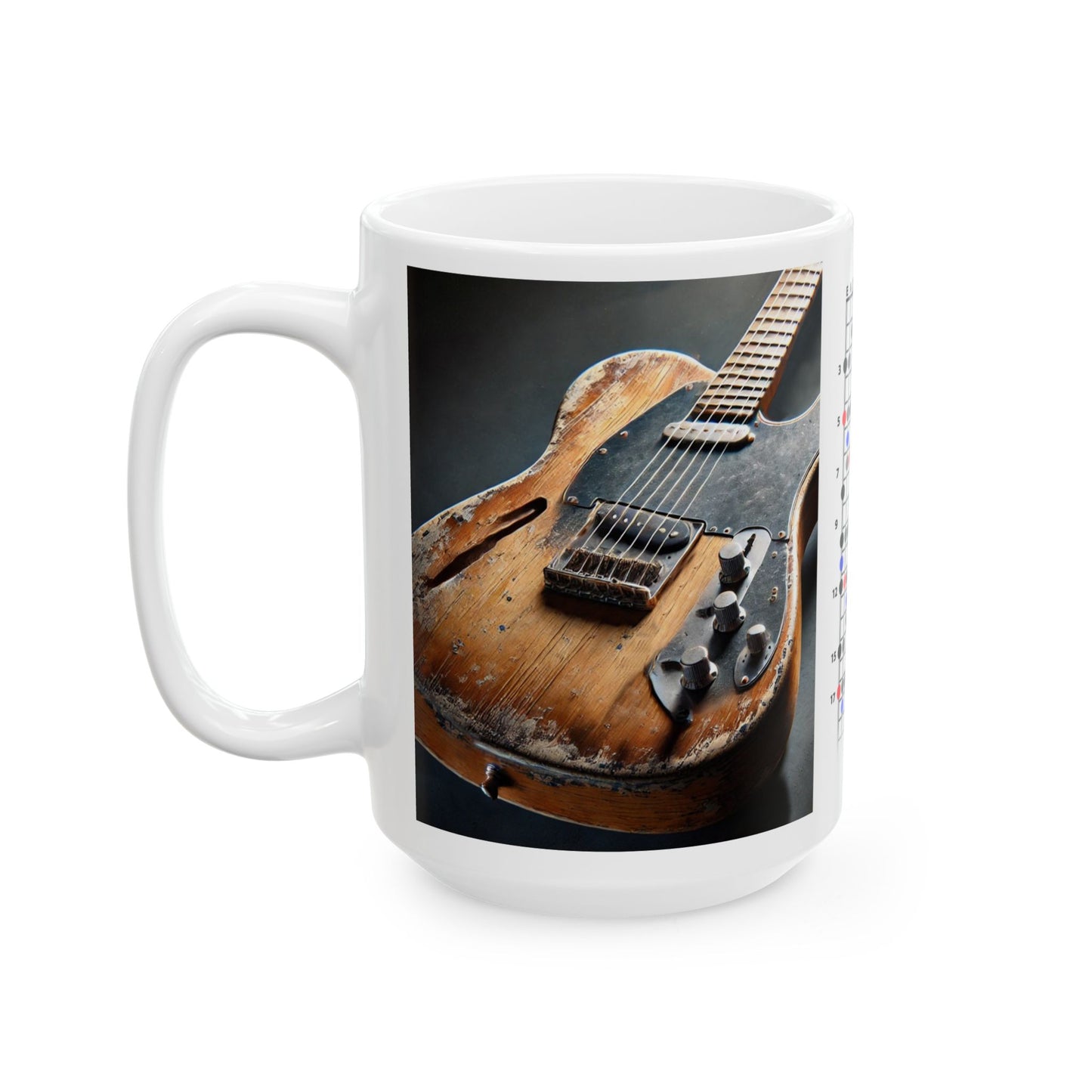 Guitar Mug with Blues Scale