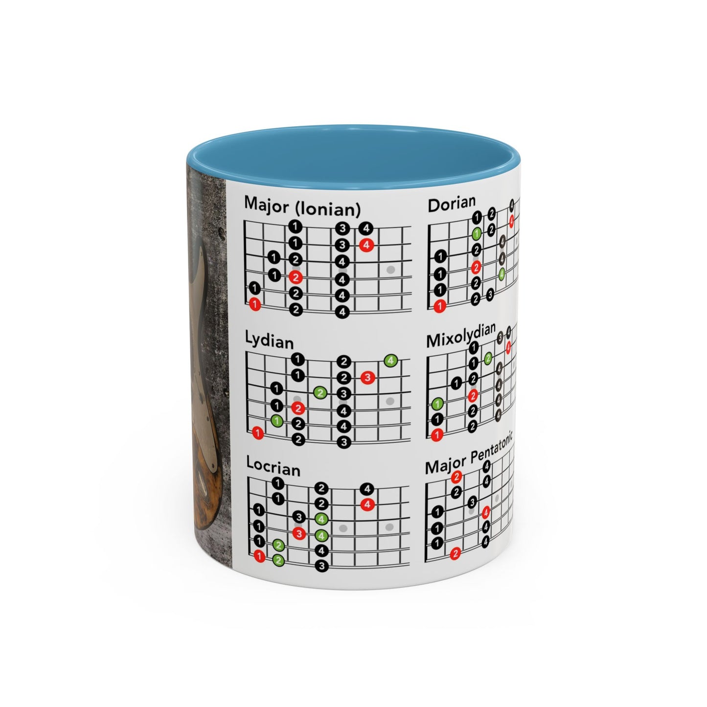 Mode Scales Coffee Mug - For Guitarist