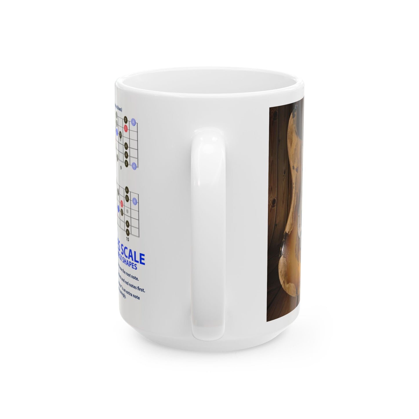 Guitar Mug with Blues Scale