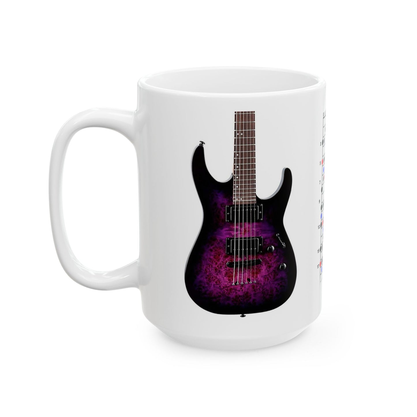 Guitar Mug with Blues Scale