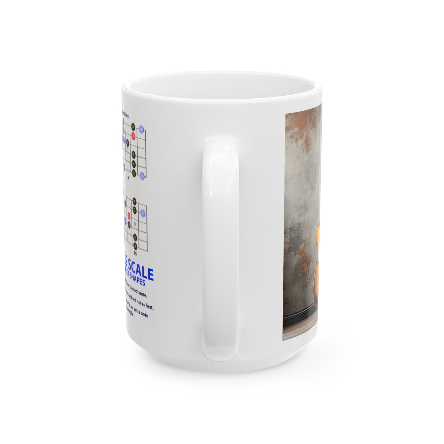 Guitar Mug with Blues Scale
