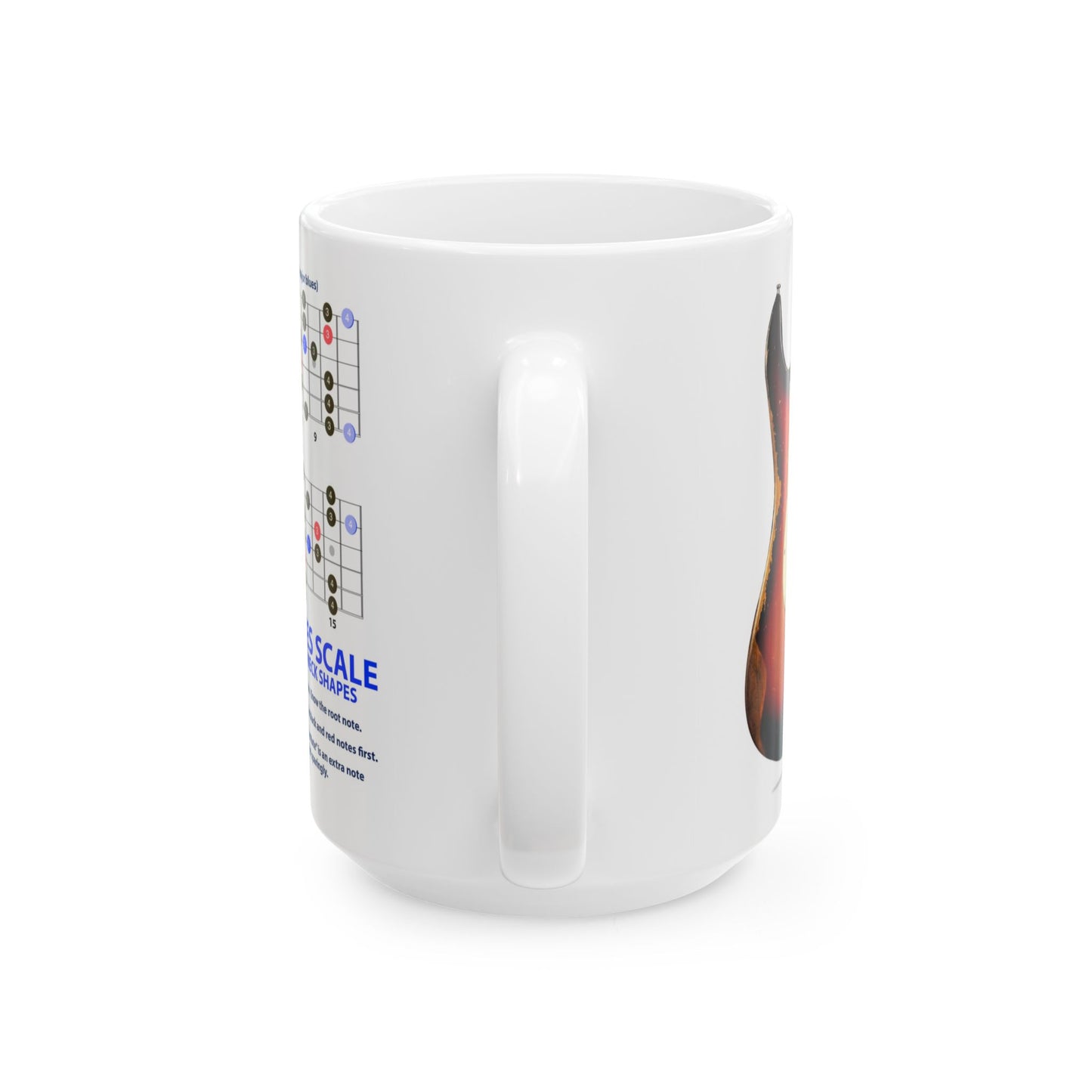Guitar Mug with Blues Scale
