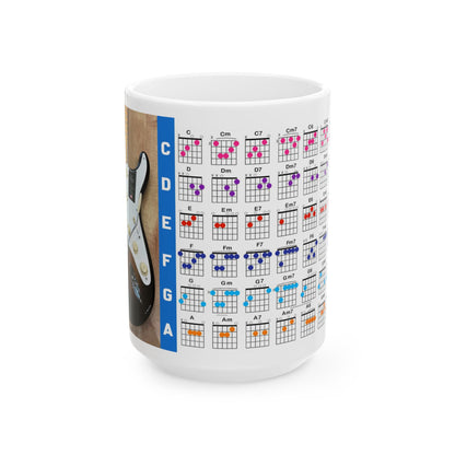 Guitar Mug with Chords
