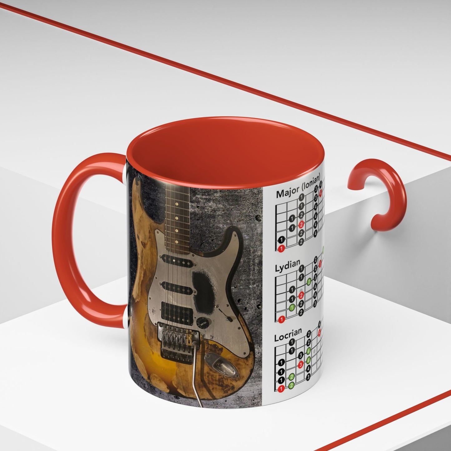 Mode Scales Coffee Mug - For Guitarist