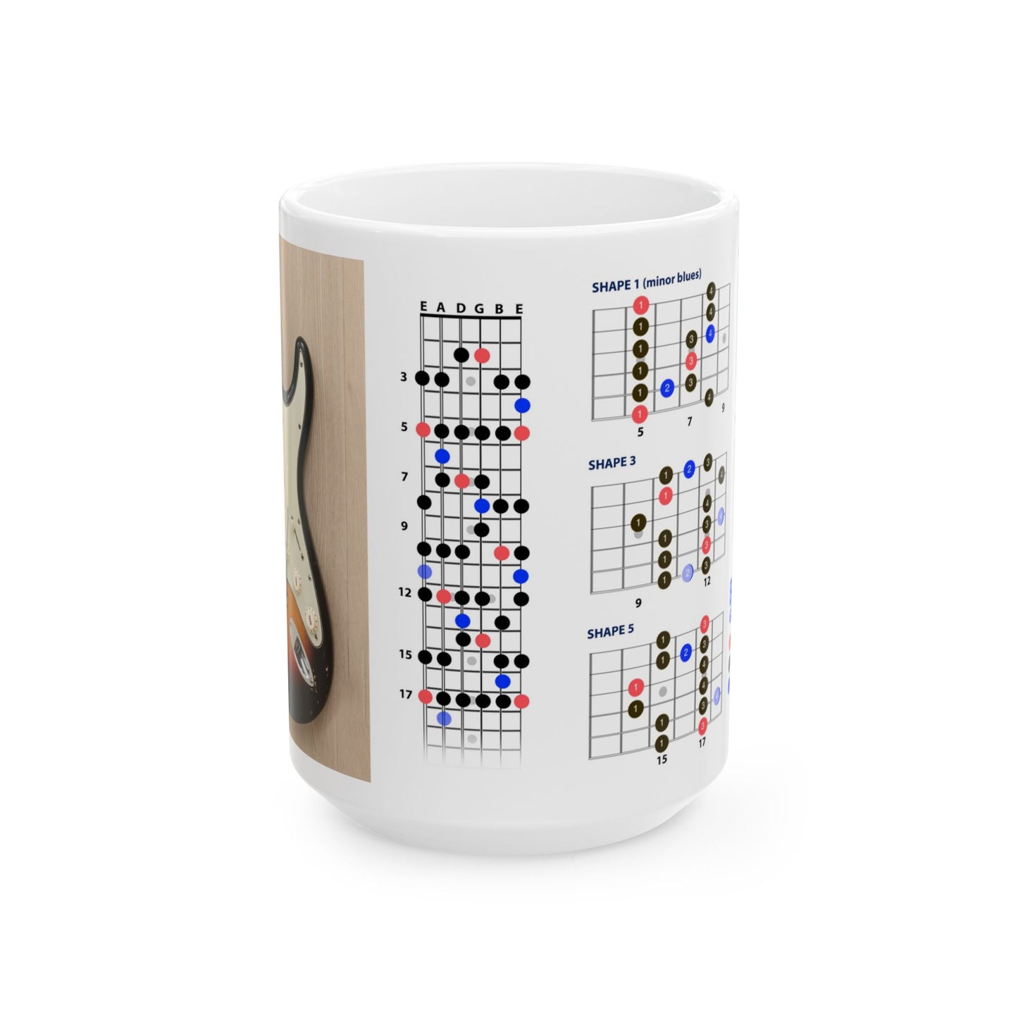 Guitar Mug with Blues Scale