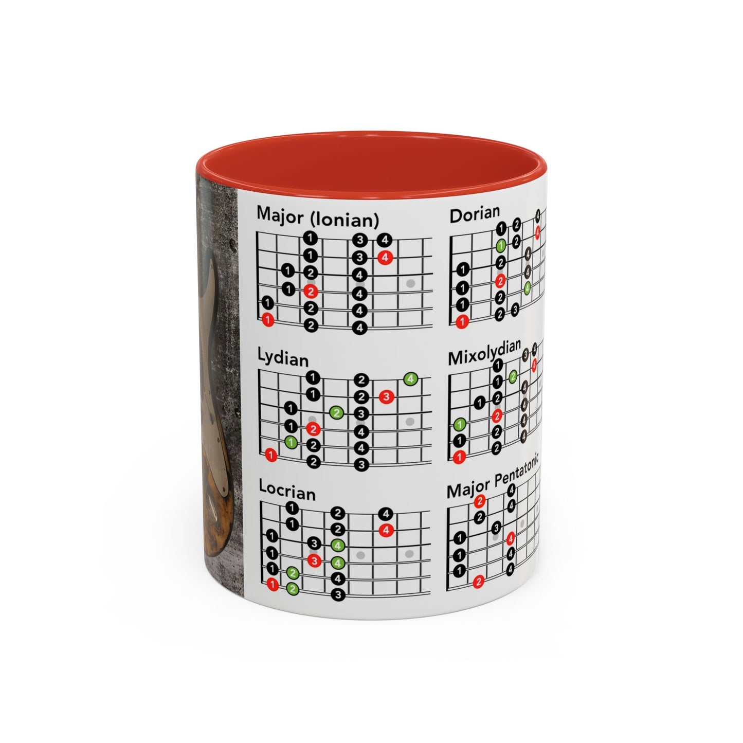 Mode Scales Coffee Mug - For Guitarist