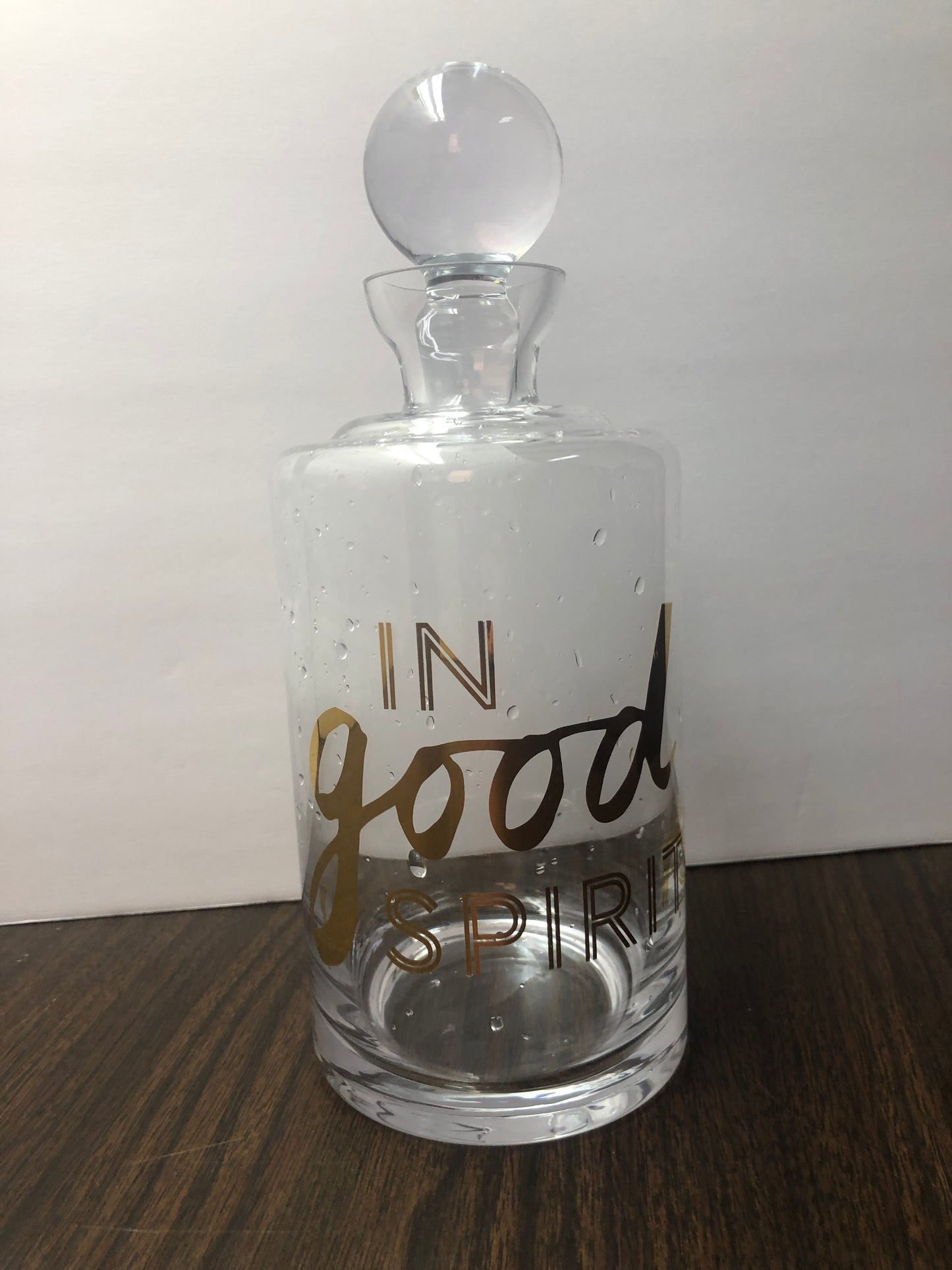In Good Spirits Glass Bottle